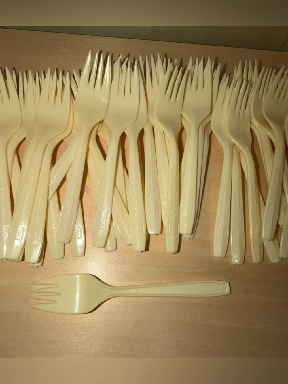 Vintage McDonald’s Plastic Disposable‎ Forks Lot Of 50
